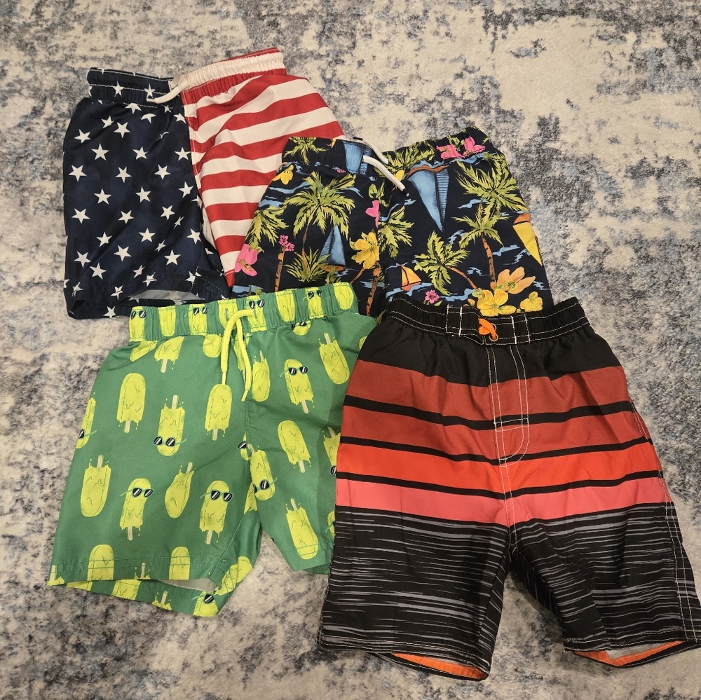 Kids Swim Trunks Set - Multicolor